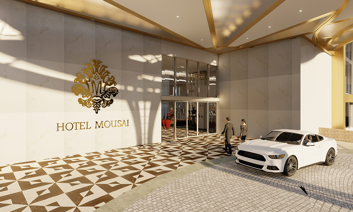 Hotel Mousai’s South Tower Motor Loby
