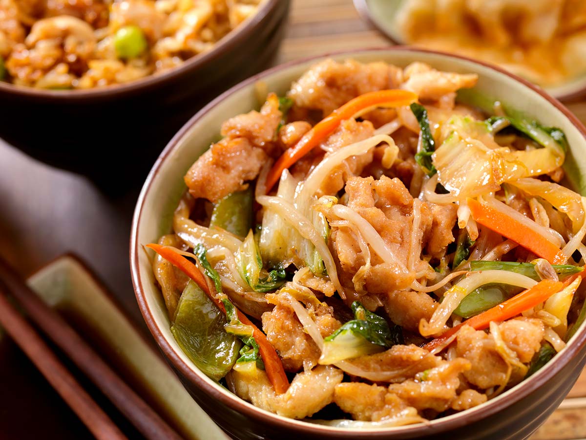 Chinese food dishes chop suey