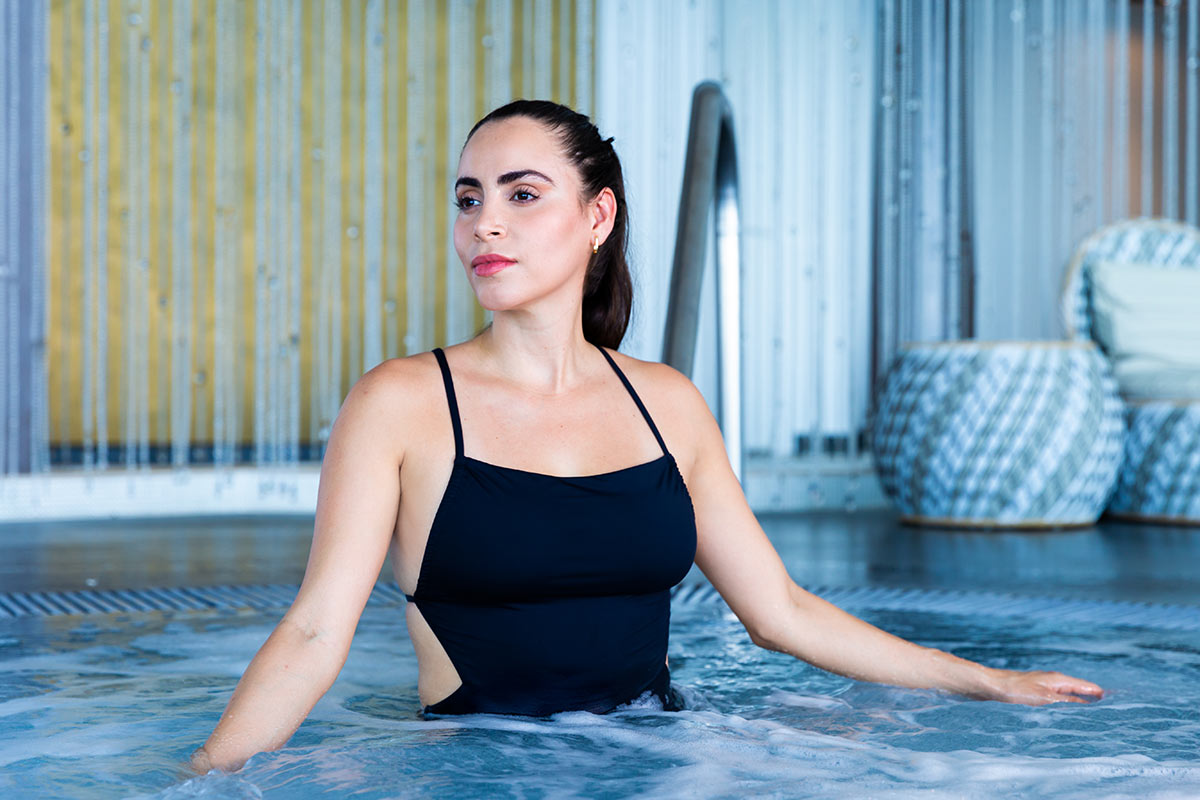 Woman at Spa Imagine looking to one side